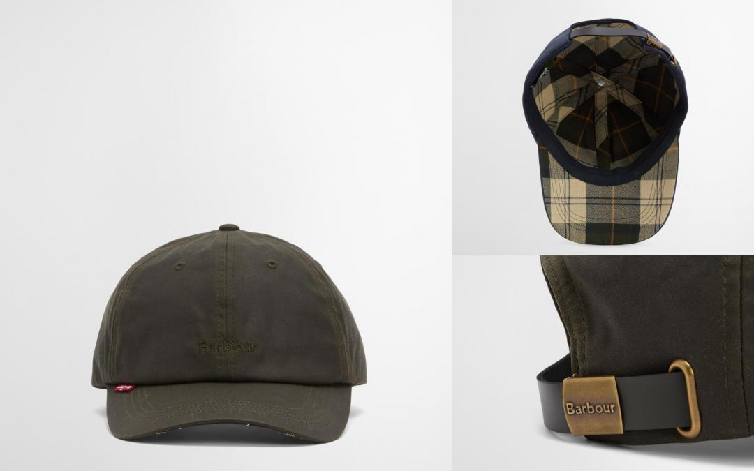 聯名系列油布鴨舌帽，格紋內襯細節、仿舊金屬調節釦，均體現細膩設計巧思，售價NT$2,000元。