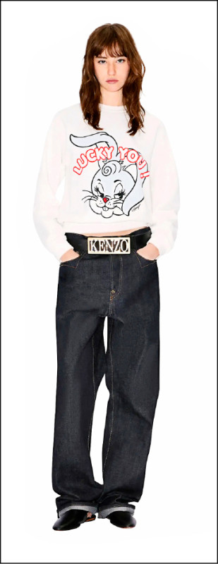 復興館：KENZO LUCKY ME白色KALI衛衣，售價14,300元。