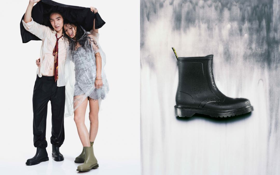 保留經典Dr.Martens識別符碼，讓「雨神同行」男女皆能帥氣出街。
