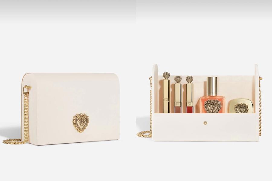 Dolce&Gabbana DEVOTION摯愛彩妝套裝，內含摯愛香水50ml、摯愛濃密睫毛膏、摯愛美肌無瑕亮彩餅、液態脣膏任選2色，台灣未販售。