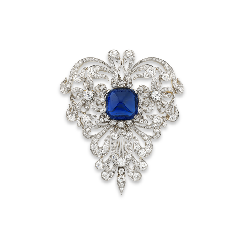 Tiffany「範德比爾特藍寶石」胸針，（Phillips提供）