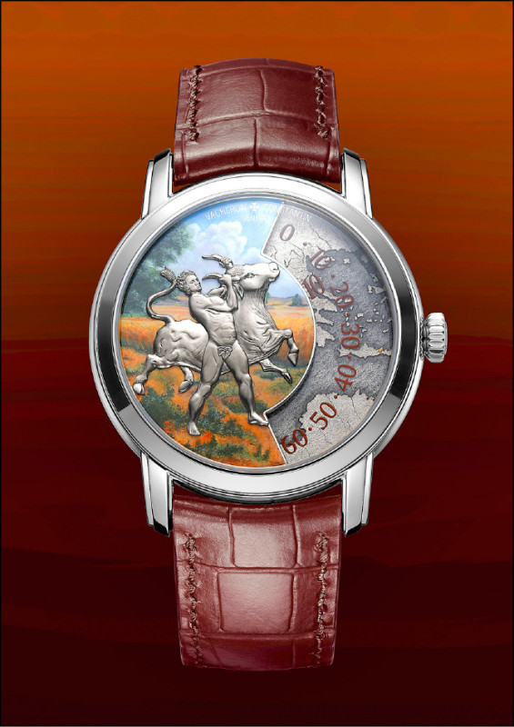 閣樓工匠腕錶Cretan Bull以金屬微雕刻劃暴怒的公牛，牛角、牛蹄到皮毛紋理皆細膩生動。