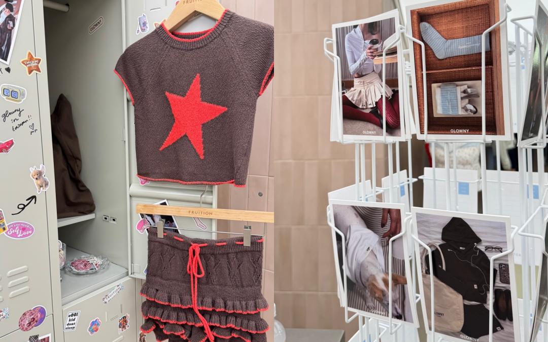 為呼應GLOWNY懷舊氛圍，二樓快閃空間還特別以復古置物櫃營造高校學院氣息。（圖／記者張妤瑄攝）