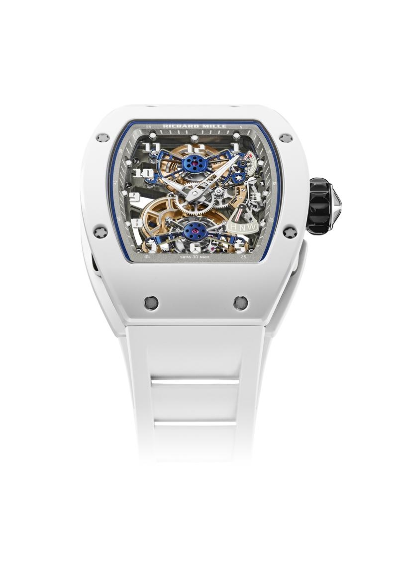 RM 17-02陀飛輪腕錶，白陶瓷款。（RICHARD MILLE提供）