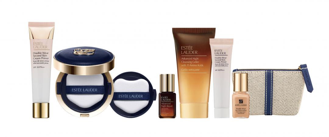 雅詩蘭黛粉持久美肌氣墊組，價值8,416元、優惠價4,860元，限量20組。