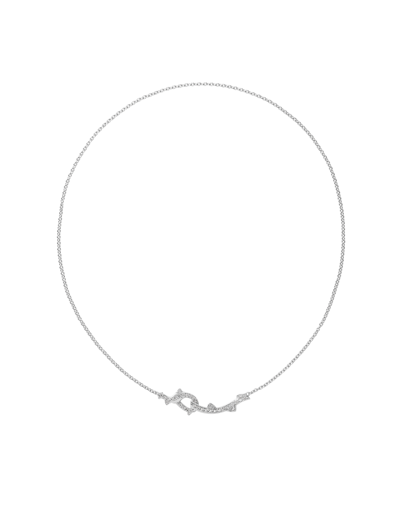 Bois de Rose 18K白金鑲鑽項鍊，390,000元。（Dior提供）