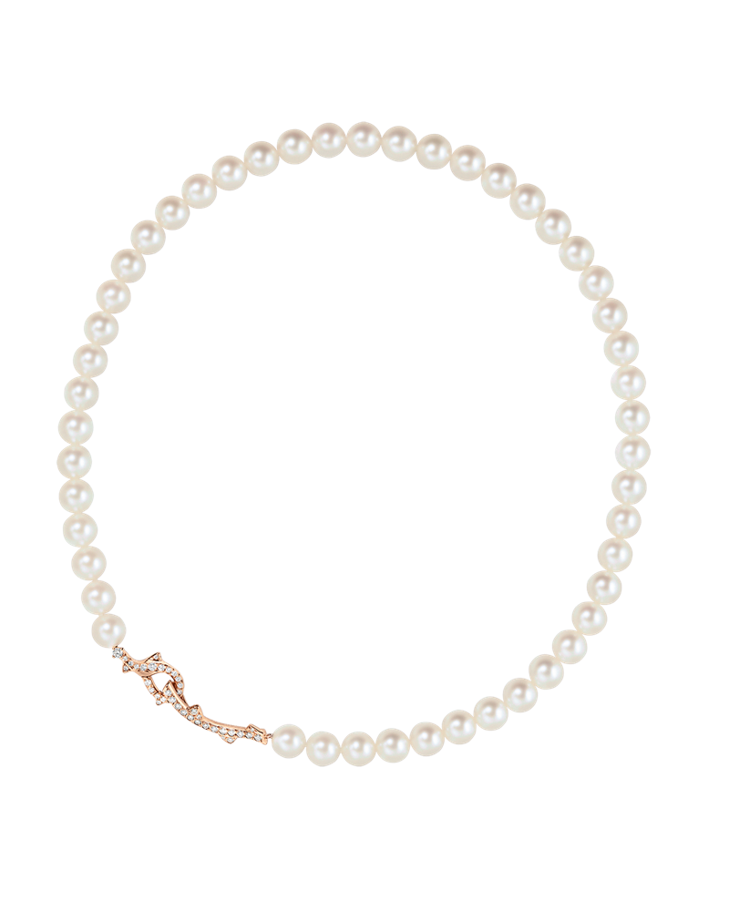 Bois de Rose 18K金珍珠項鍊，510,000元。（Dior提供）