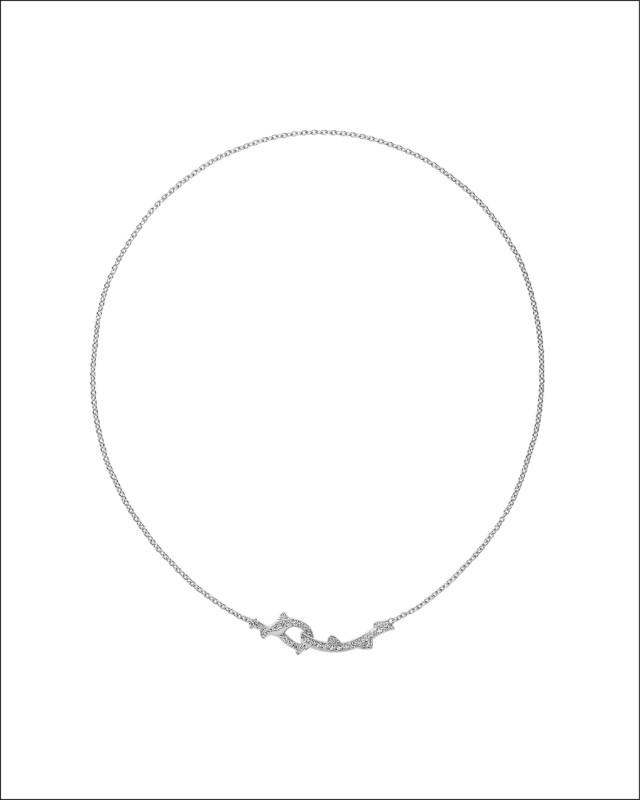 Bois de Rose 18K白金鑲鑽項鍊，390,000元。