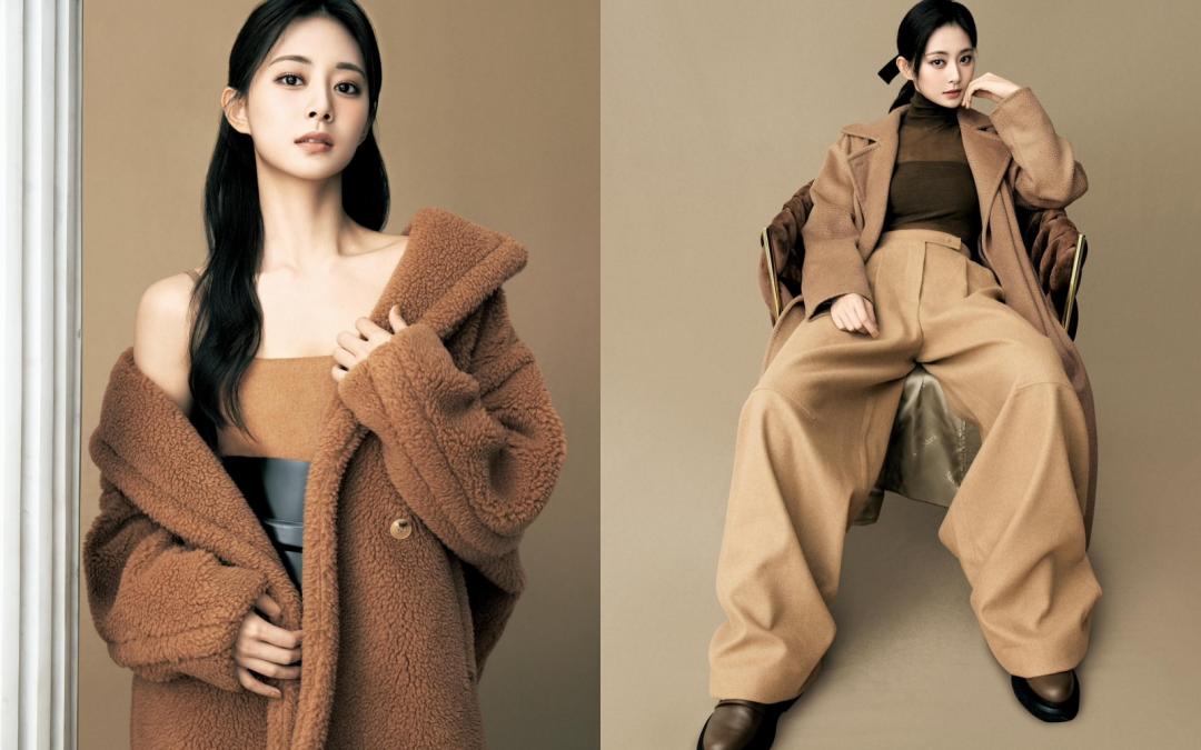 子瑜在內頁連換多套MAX MARA造型，自在切換多重魅力。