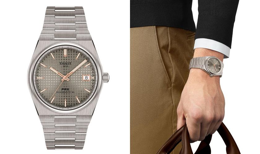 PRX系列鈦金屬自動腕錶 38毫米灰色款，27,300元。