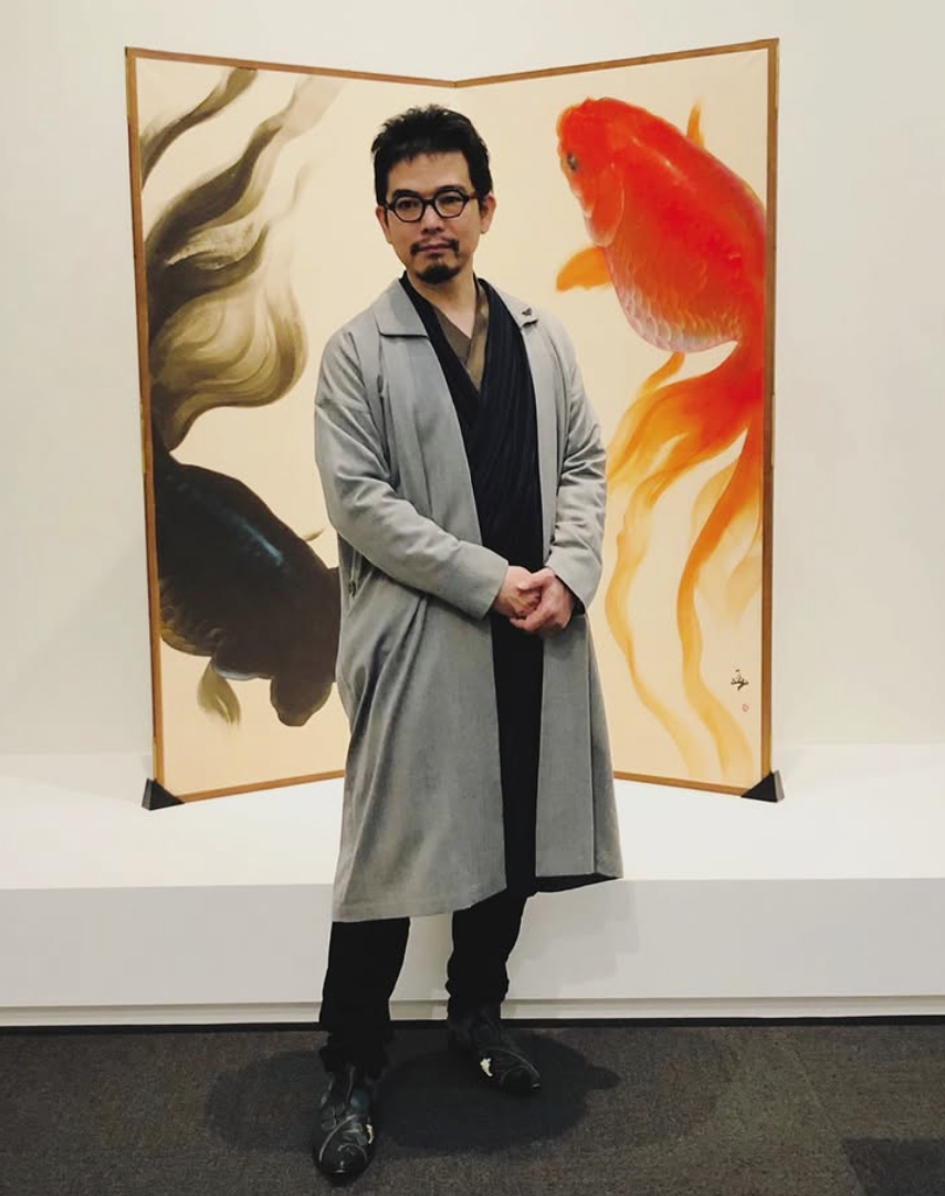 深堀隆介擅長以金魚為創作主題，有「金魚藝術家」封號。（翻攝自IG @riusuke_fukahori）