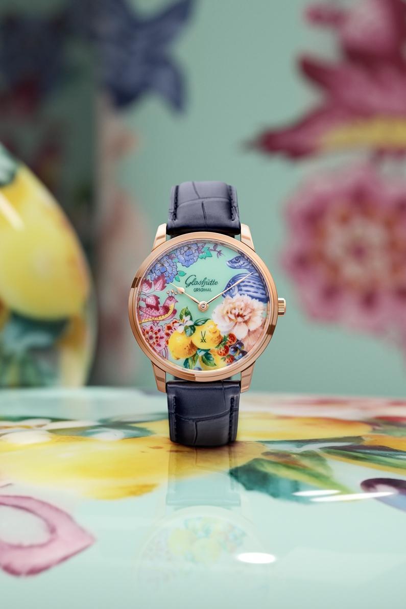 格拉蘇蒂原創Senator Meissen議員麥森腕錶拼貼藝術款，1,102,000元。