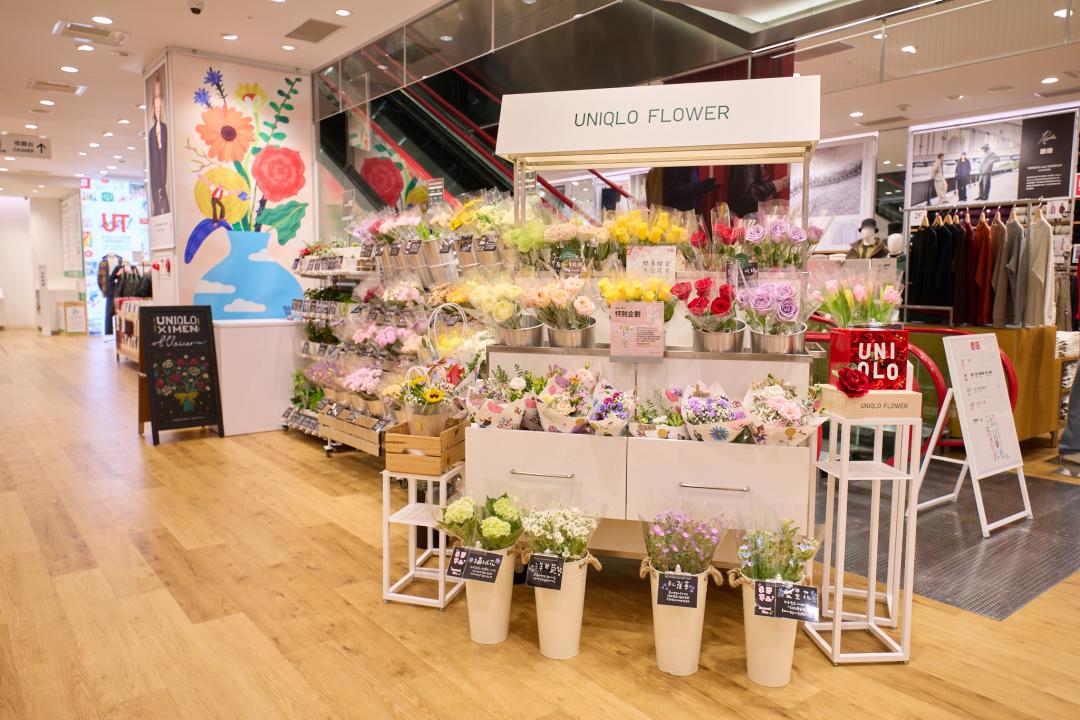 UNIQLO FLOWER歡慶開幕獻上西門限定花種厄瓜多玫瑰。