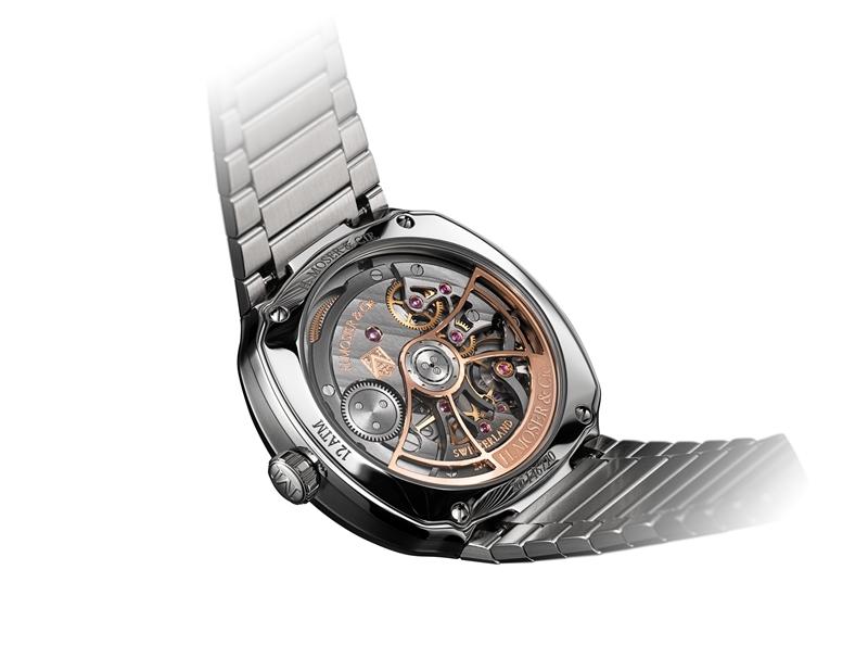 透視後底蓋可欣賞機芯運作。（H. Moser & Cie.提供）