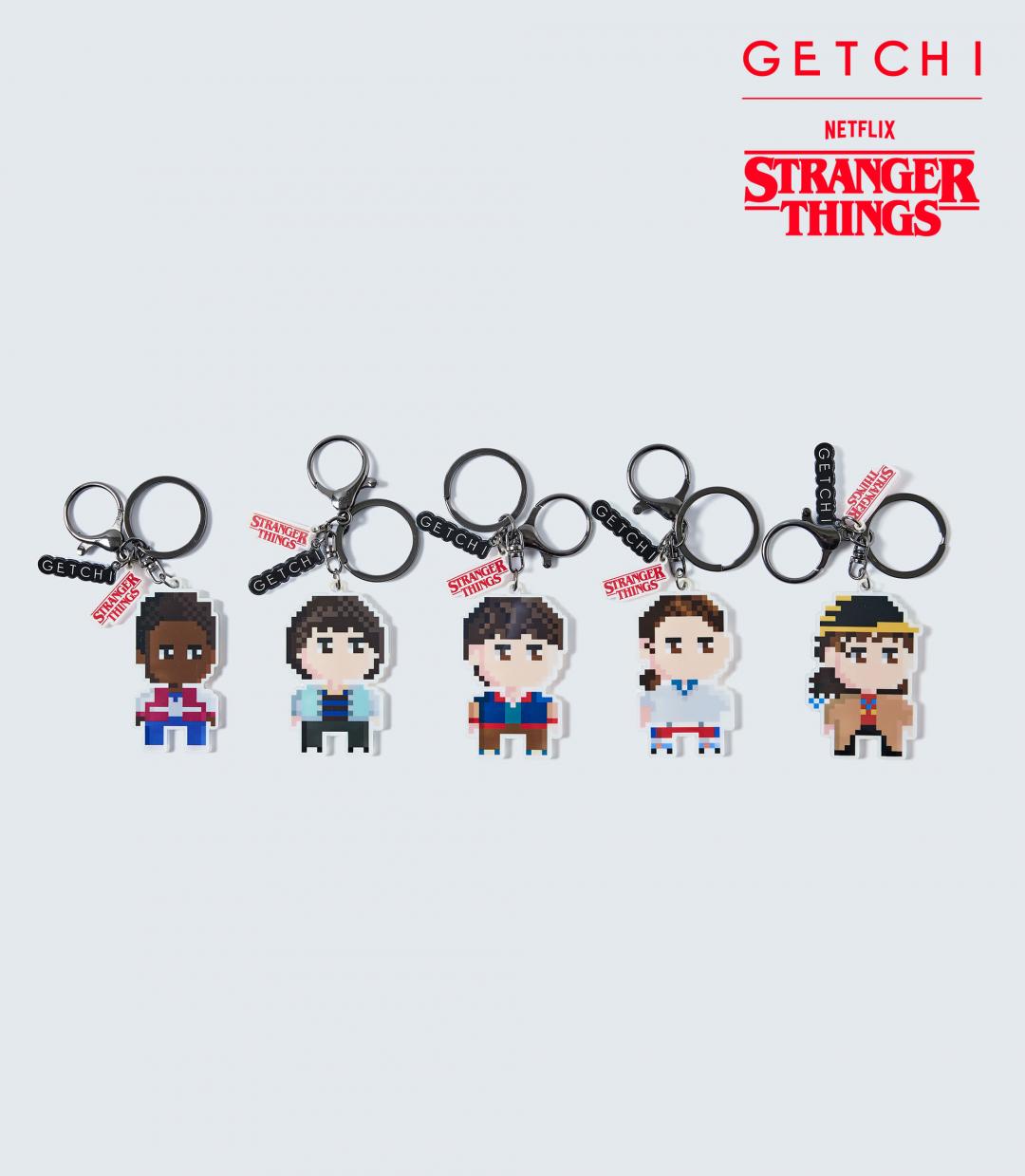 怪奇物語聯名系列鑰匙圈盲包（Q版角色款），售價NT$250元。