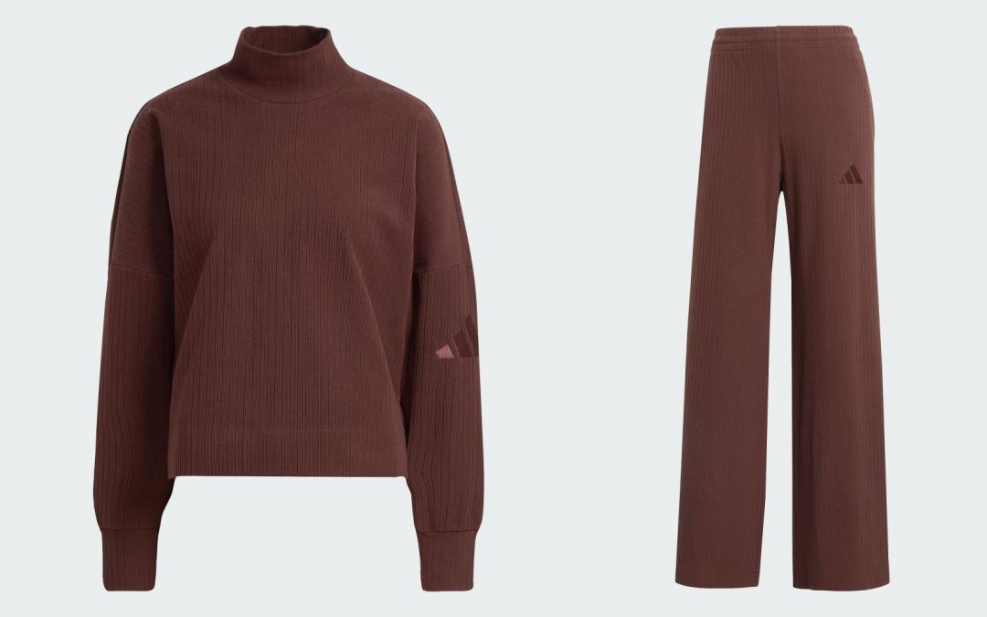 SOFT LUX系列（左起）長袖上衣（NT$2,490）、運動長褲（NT2,690）。