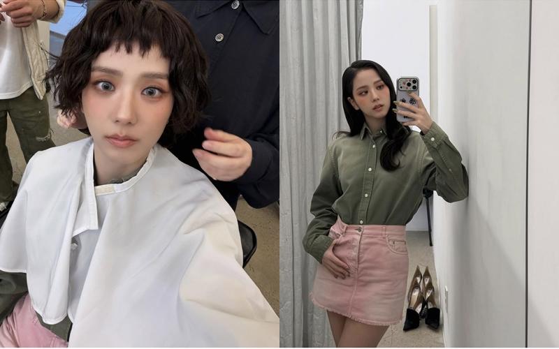 雜誌出刊數週後，Jisoo在社群分享拍攝花絮，原來女神最喜歡做的事情就是自拍。（翻攝自instagram）