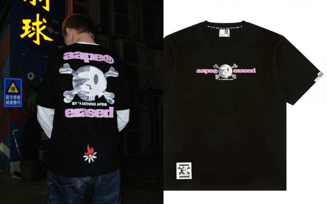 經典的MOONFACE猿人頭與骷髏標誌完美融合，成為這系列最具辨識度的符碼。聯名系列短袖T恤，售價NT$2,709元。