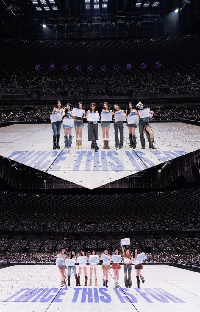 TWICE在高雄開唱，粉絲熱情支持。(翻攝自IG，以下同)