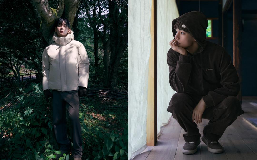 秋冬系列廣告，V深入山林，以禁慾系風格發揮誘惑魅力。