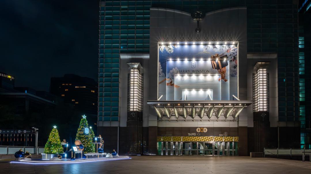 海瑞溫斯頓於台北101打造的耶誕裝置。