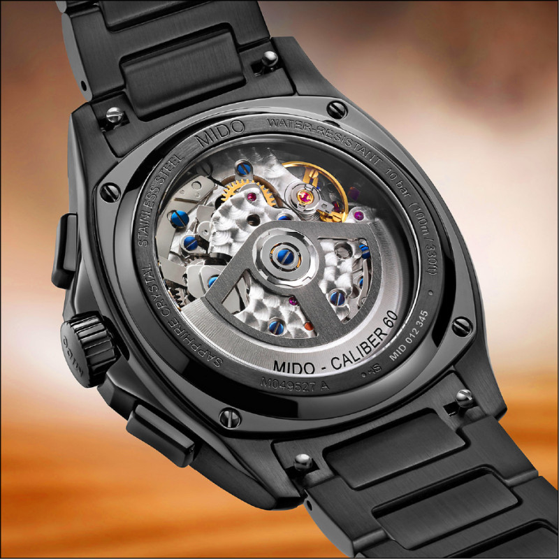 Caliber 60機芯讓腕錶在各種環境下均能精準運行，動力儲存60小時。