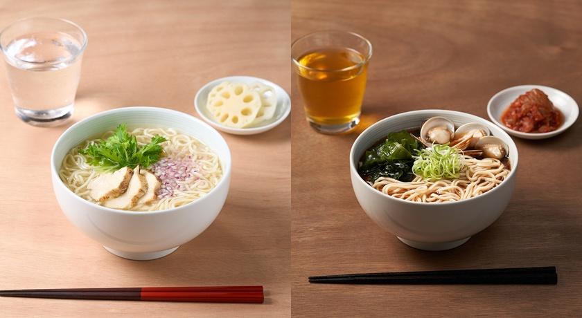 MUJI快煮麵，柚子鹽湯麵、醬油海鮮湯麵，各59元。