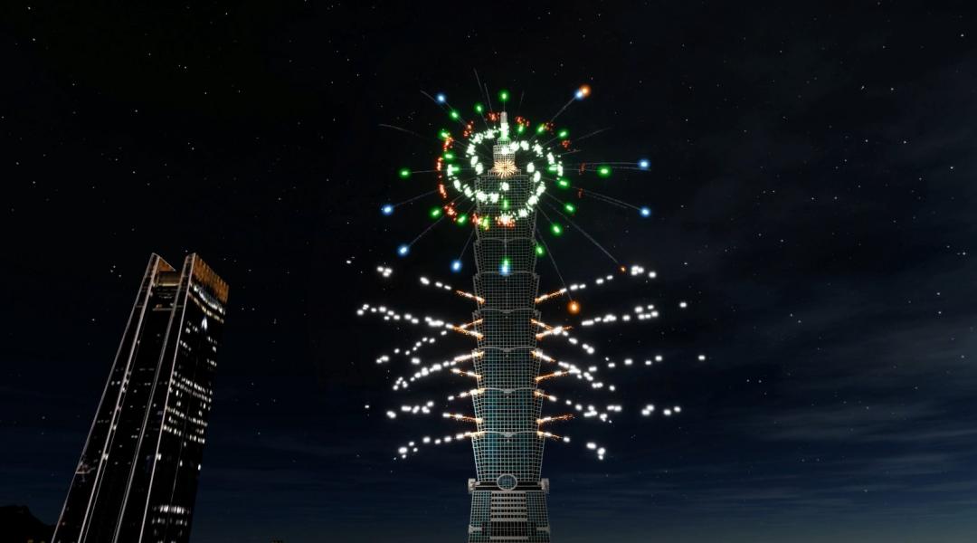 今年跨年煙火秀總長6分鐘(台北101提供)。