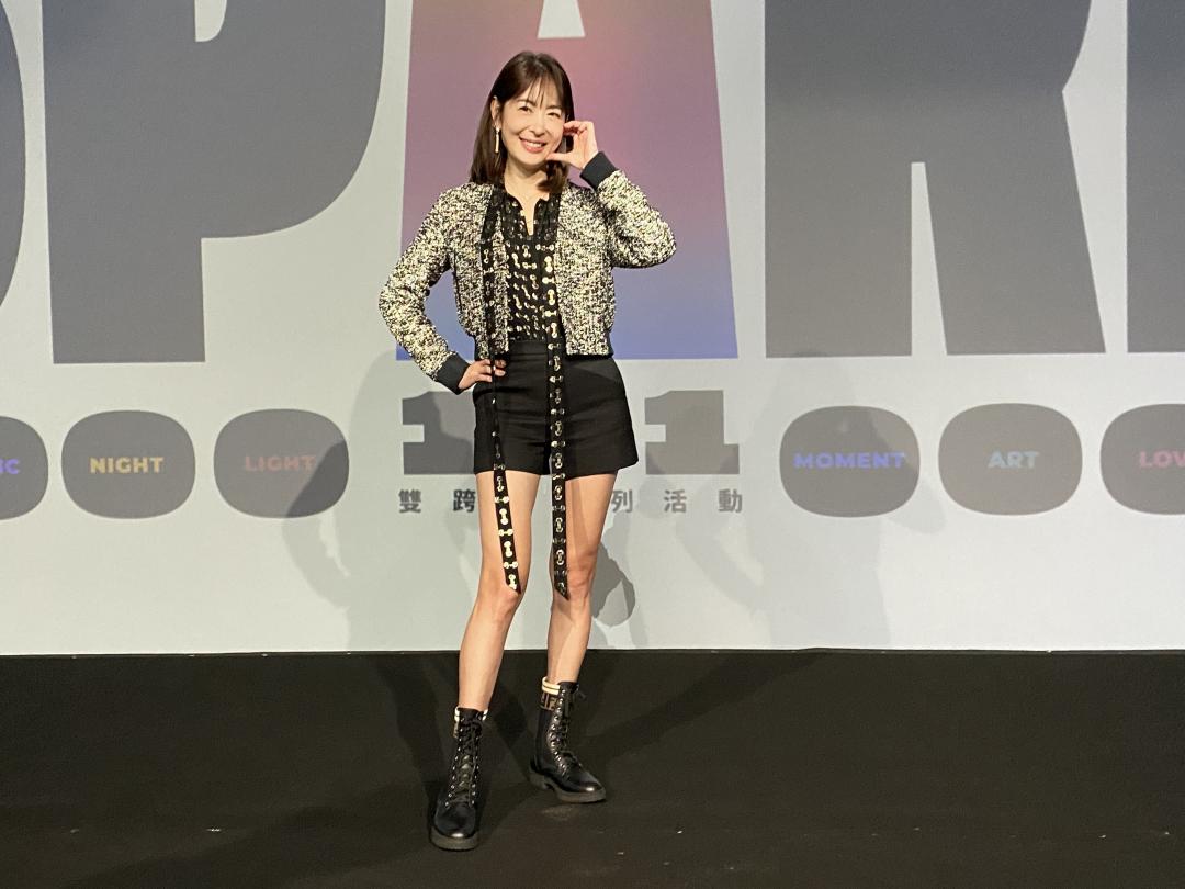 台北101董事長賈永婕親自介紹跨年活動。(記者林欣若攝)