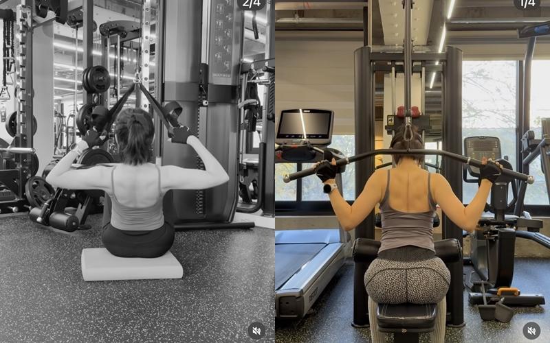 原來完美好身段來自自律，從孫藝真公開的健身房練背影片就可看出。（翻攝自instagram）