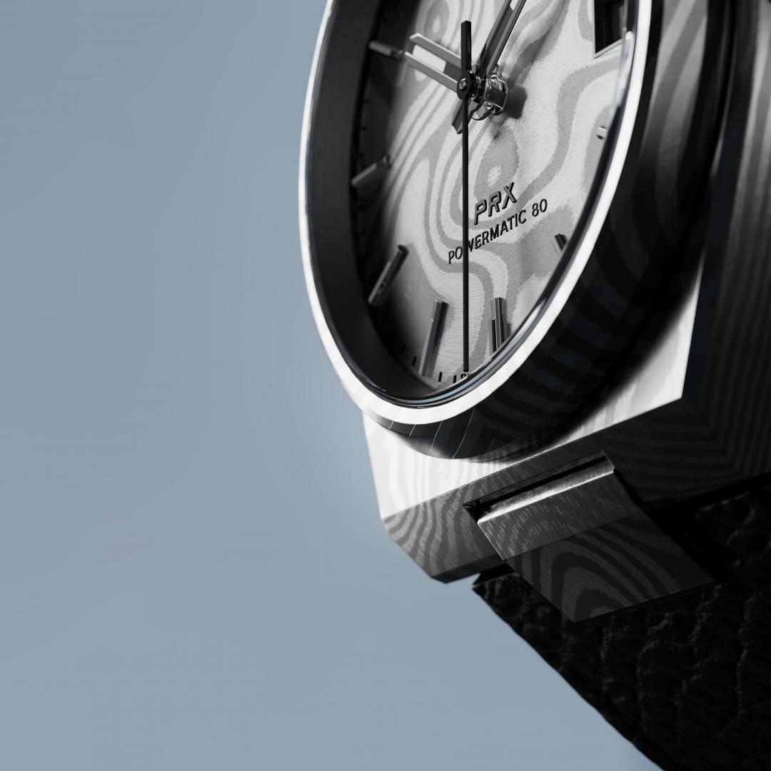 大馬士革鋼的獨特紋路，美一只腕錶都不同。