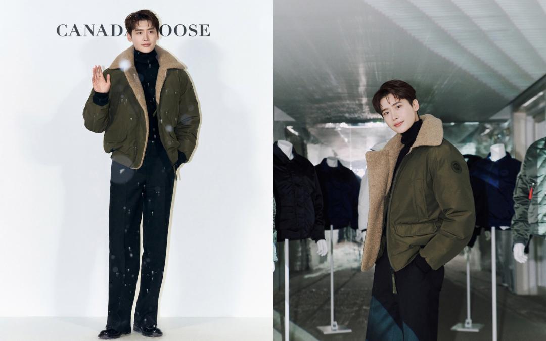 李鍾碩穿著Chilliwack Aviator飛行員外套流露暖男氣息。