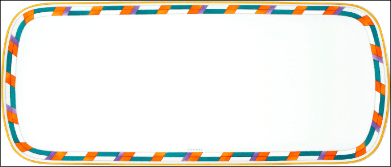 Hermès en contrepoint長型蛋糕盤，17,730元。