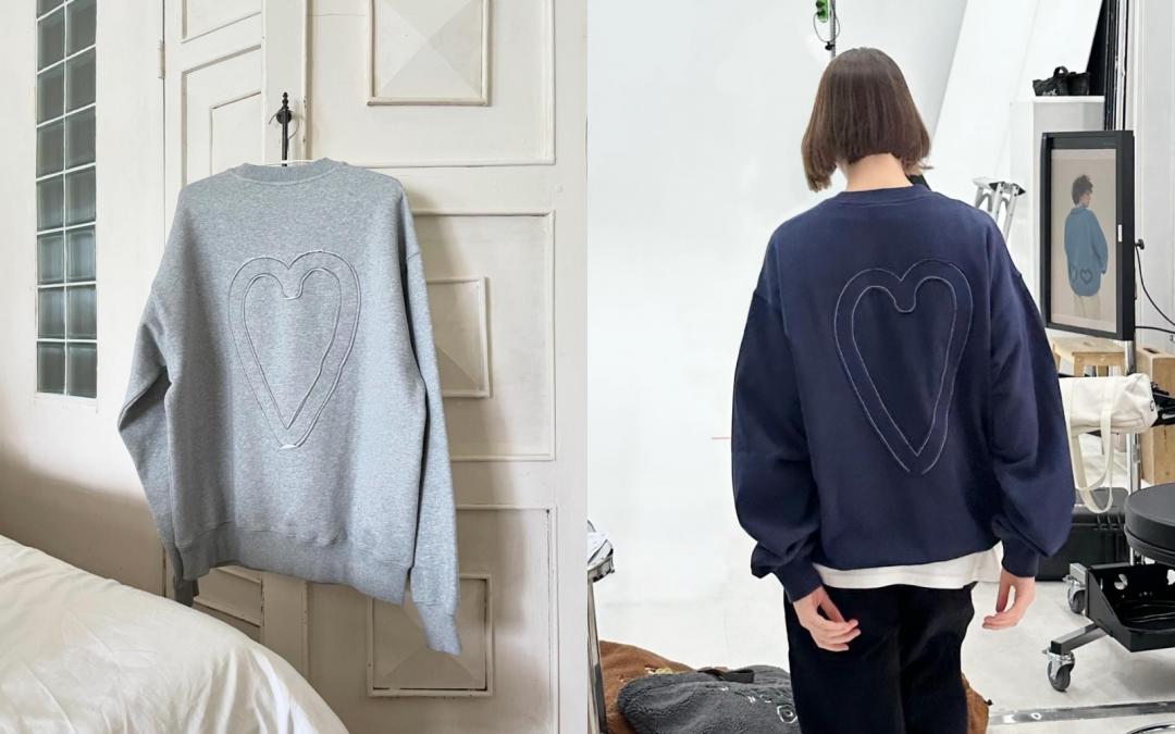 塗鴉立體愛心大學T，售價NT$3,380元。