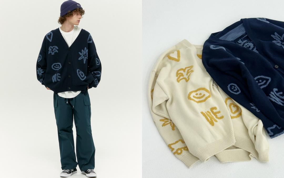 塗鴉開襟毛衣外套，售價NT$3,980元。