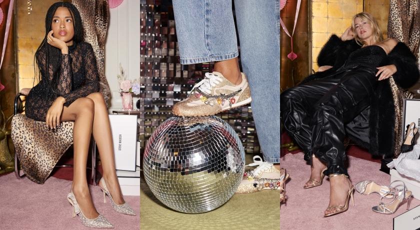 Steve Madden因應派對季，推出多款華麗戰鞋與耶誕禮盒組。