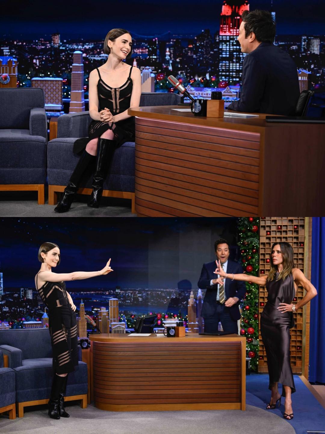 莉莉柯林斯雖已貴為好萊塢巨星，但驚喜遇到童年偶像，仍難掩激動心情。