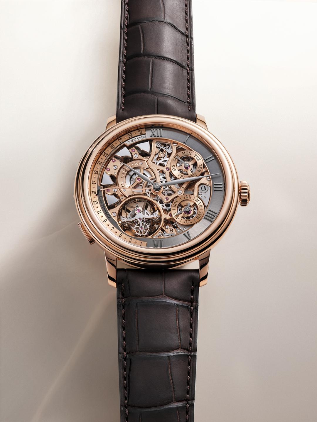 Blancpain Grande Double Sonnerie大雙自鳴腕錶，35.8紅金錶殼，價格店洽。(Blancpain提供，以下同)