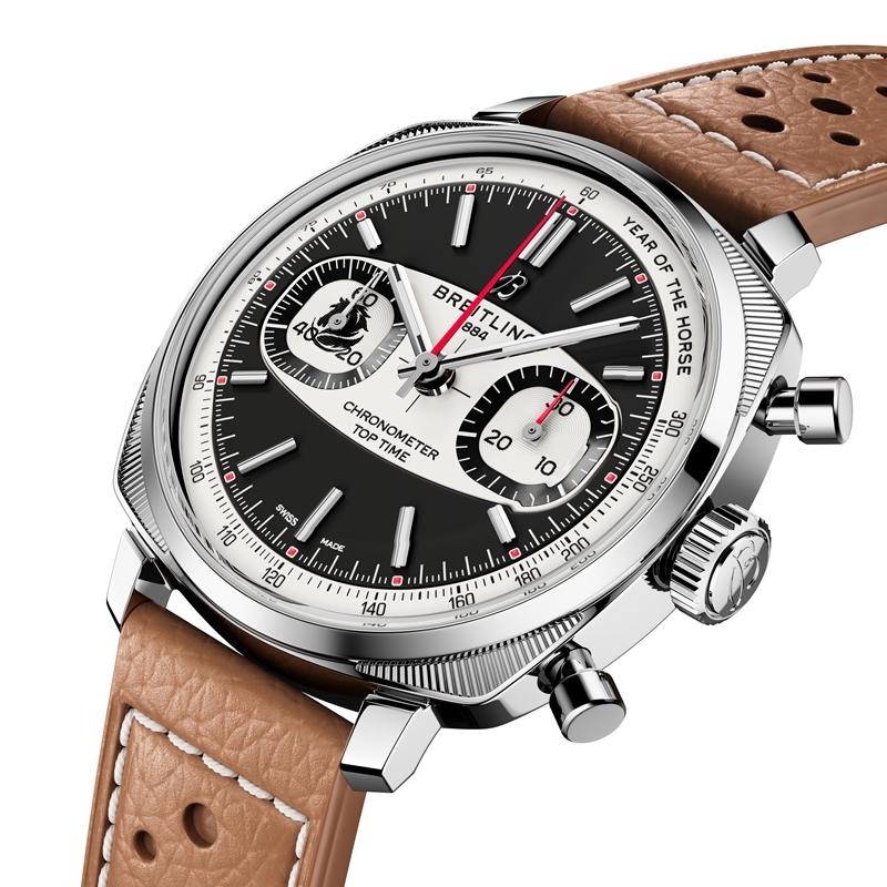 Top Time B01 Shadow Rider夜影黑駒馬年限量版計時腕錶，228,888元，全球限量288只，（Breitling提供）