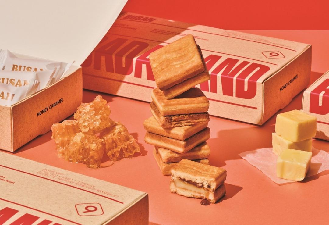 Busan BADA SAND釜山海邊 夾心餅乾，9入860元。