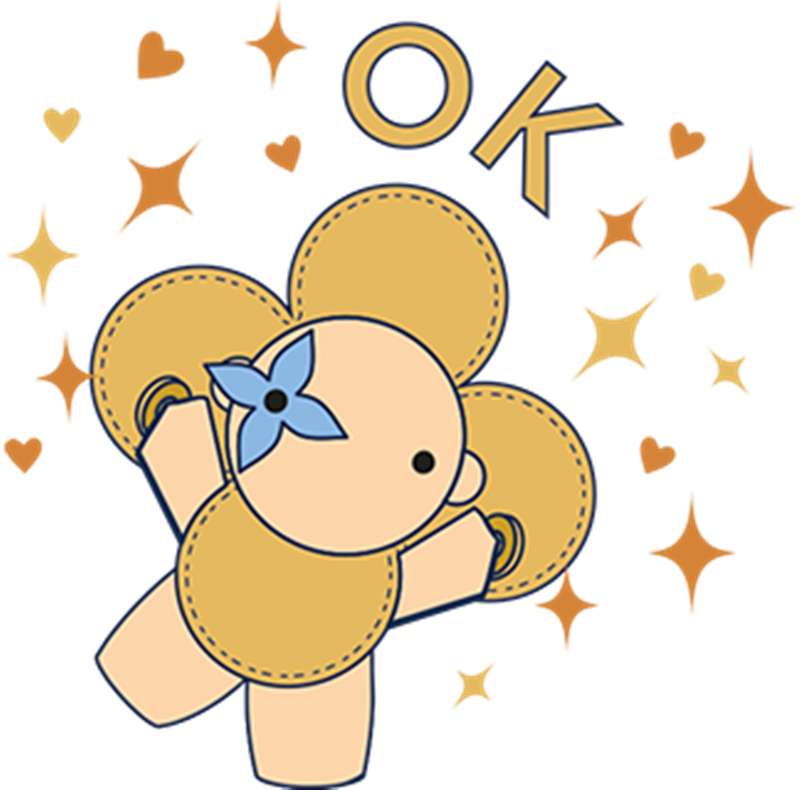 常使用的對話用語都被做成可愛的Vivienne貼圖。（Louis Vuitton提供）