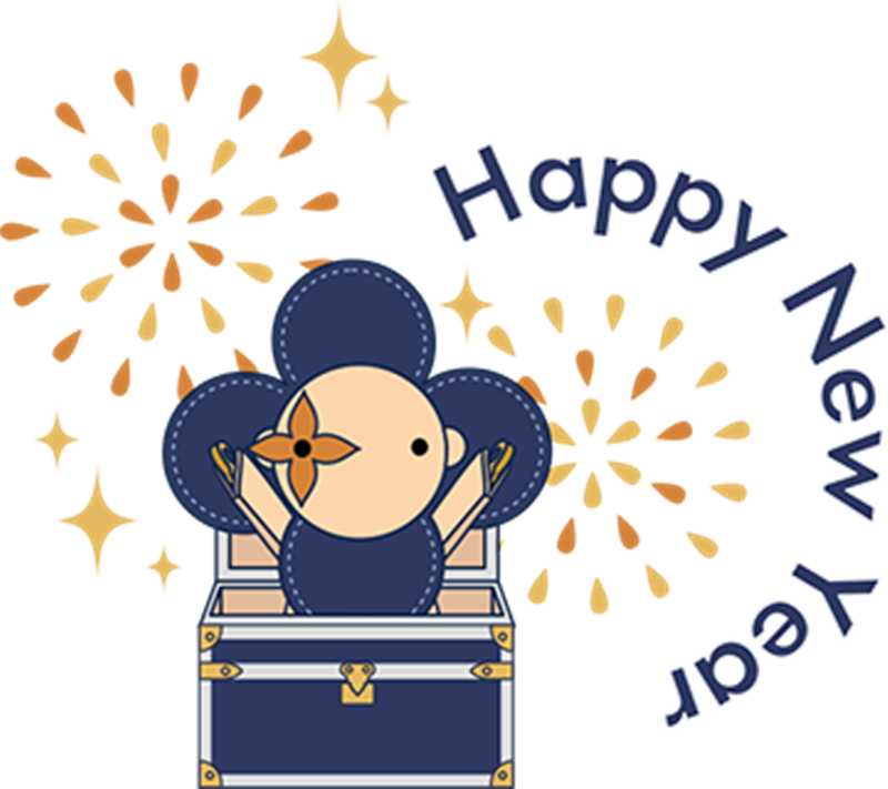 應景的新年快樂在年末十分受用。（Louis Vuitton提供）