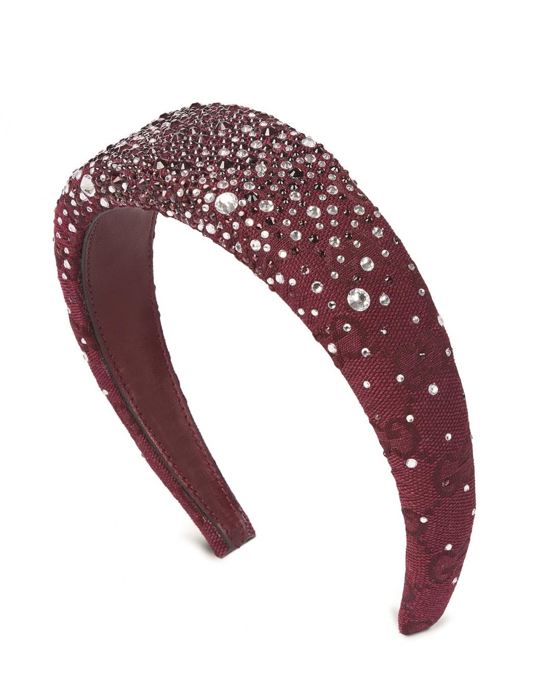 GUCCI紅色水晶頭箍，25,300元。