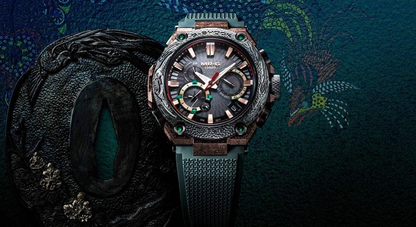 G-SHOCK最頂級MRG把武士刀變手錶！硬化鈦金屬雕刻鳳凰 每只獨一無二