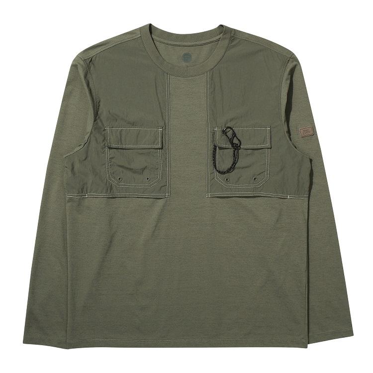 男裝WOVEN PATCH LONG SLEEVE T-SHIRT長袖上衣，售價NT$2,780元。