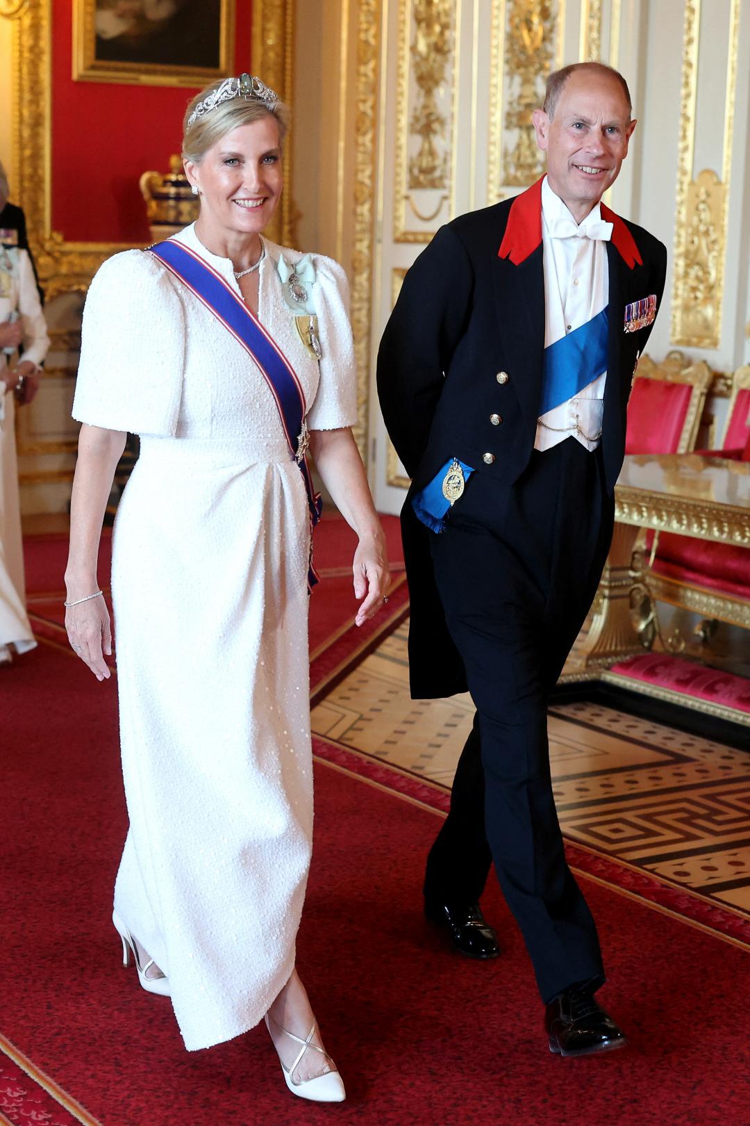 愛丁堡公爵愛德華王子和妻子蘇菲。(路透)