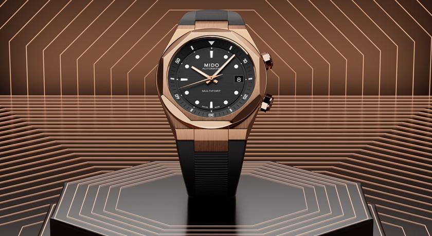 美度MIDO最帥氣Multifort推黑金配色！八角錶殼搭雙錶冠 抗磁機心超精準