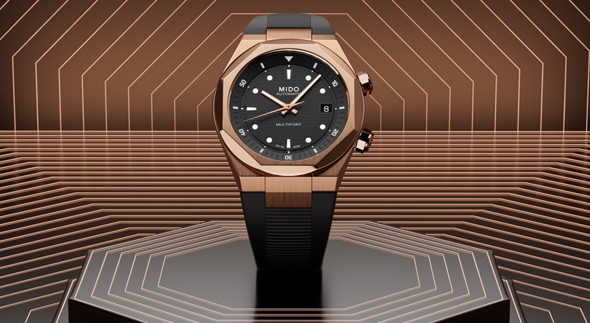 美度MIDO最帥氣Multifort推黑金配色！八角錶殼搭雙錶冠 抗磁機心超精準