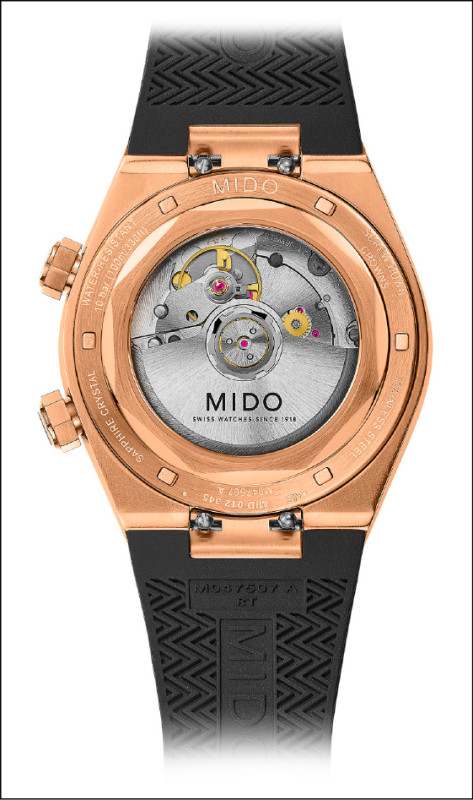 Multifort 8 Two Crowns搭載Caliber 72自動上鍊機芯，自動盤裝飾精美。