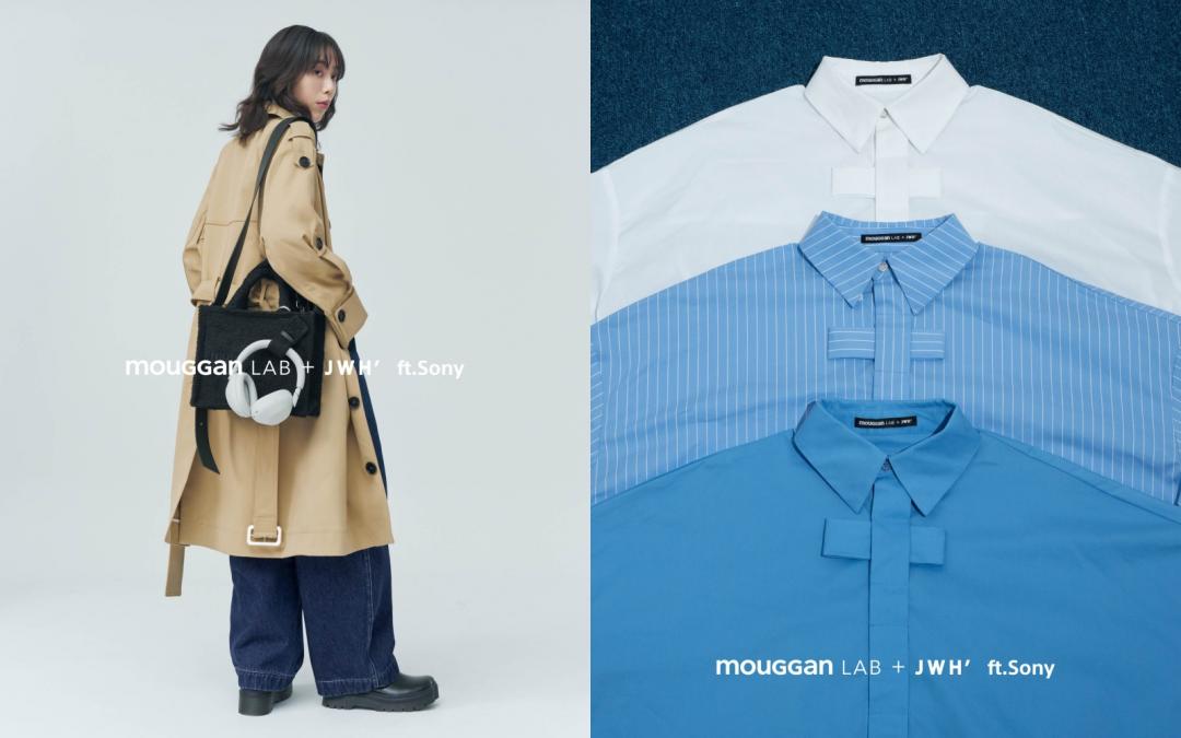 （左起）風衣（NT$3,880）、鈕扣襯衫（NT$2,180）。